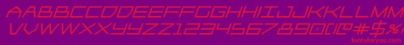 フォントPlayer1upblackital – 紫の背景に赤い文字