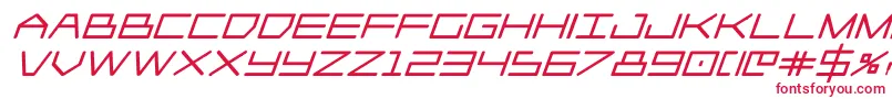 フォントPlayer1upblackital – 白い背景に赤い文字