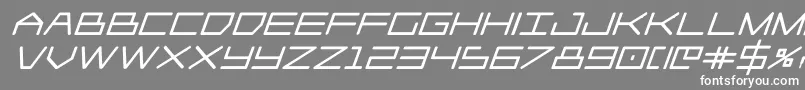 フォントPlayer1upblackital – 灰色の背景に白い文字