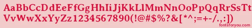 AveriaserifBold Font – Red Fonts on Pink Background