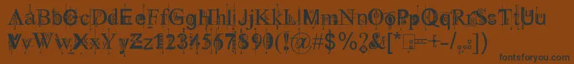 KingthingsPiqueNMeex Font – Black Fonts on Brown Background