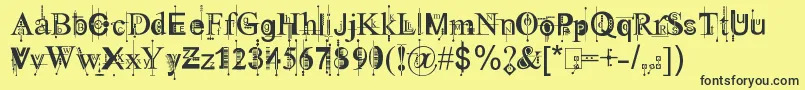 KingthingsPiqueNMeex Font – Black Fonts on Yellow Background