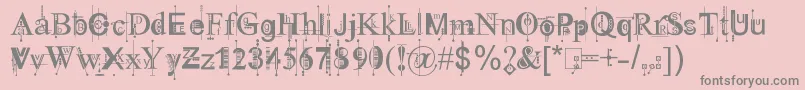 KingthingsPiqueNMeex Font – Gray Fonts on Pink Background