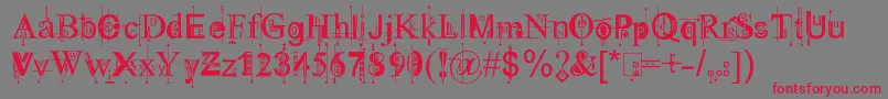 KingthingsPiqueNMeex Font – Red Fonts on Gray Background