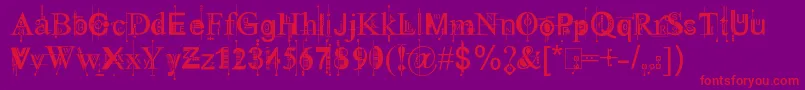 KingthingsPiqueNMeex Font – Red Fonts on Purple Background