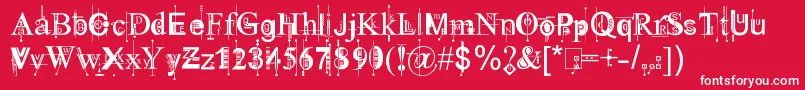 KingthingsPiqueNMeex Font – White Fonts on Red Background