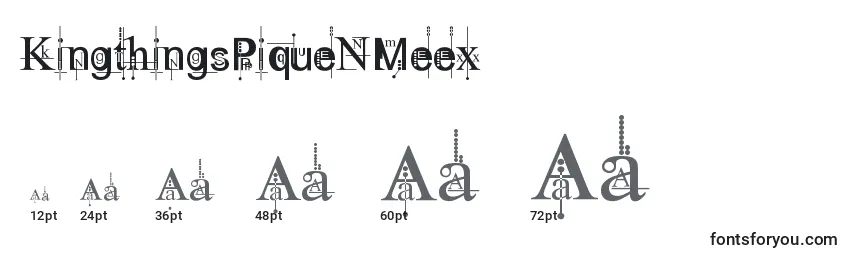 KingthingsPiqueNMeex Font Sizes