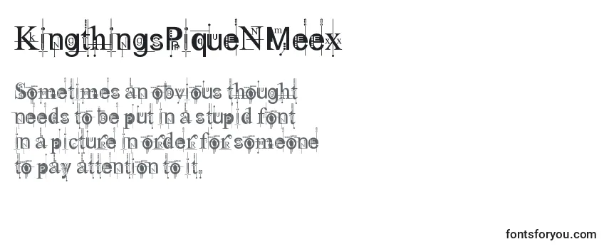KingthingsPiqueNMeex Font