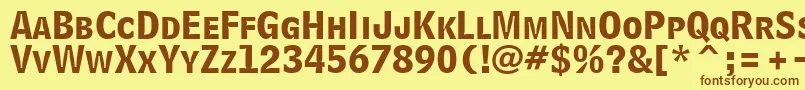 BellCentennialLtBoldlisting Font – Brown Fonts on Yellow Background