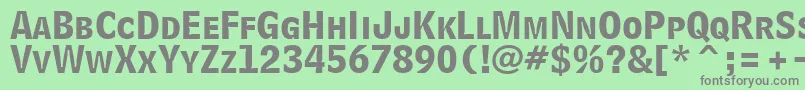 BellCentennialLtBoldlisting Font – Gray Fonts on Green Background