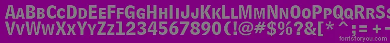 Weitere Informationen zur BellCentennialLtBoldlisting-Schriftart BellCentennialLtBoldlisting-Schriftart – Graue Schriften auf violettem Hintergrund