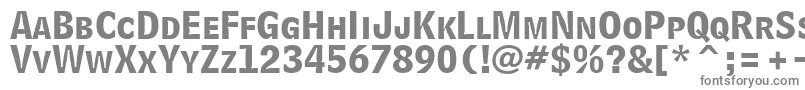 BellCentennialLtBoldlisting-fontti – harmaat kirjasimet valkoisella taustalla