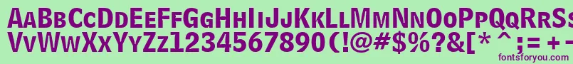 BellCentennialLtBoldlisting Font – Purple Fonts on Green Background