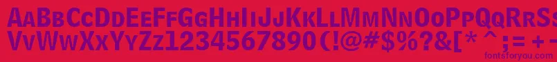 BellCentennialLtBoldlisting Font – Purple Fonts on Red Background