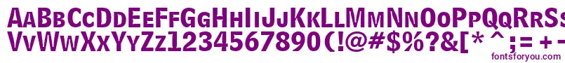 Czcionka BellCentennialLtBoldlisting – fioletowe czcionki na białym tle