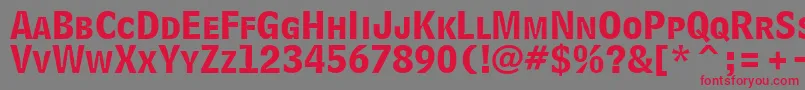 BellCentennialLtBoldlisting Font – Red Fonts on Gray Background