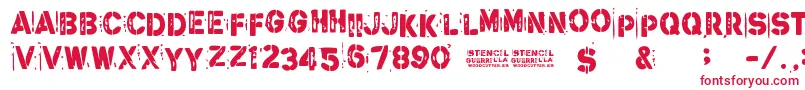 StencilGuerrilla Font – Red Fonts