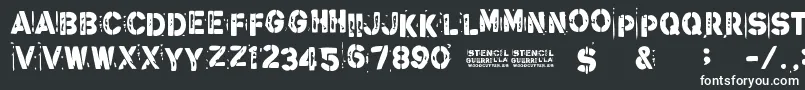 StencilGuerrilla Font – White Fonts