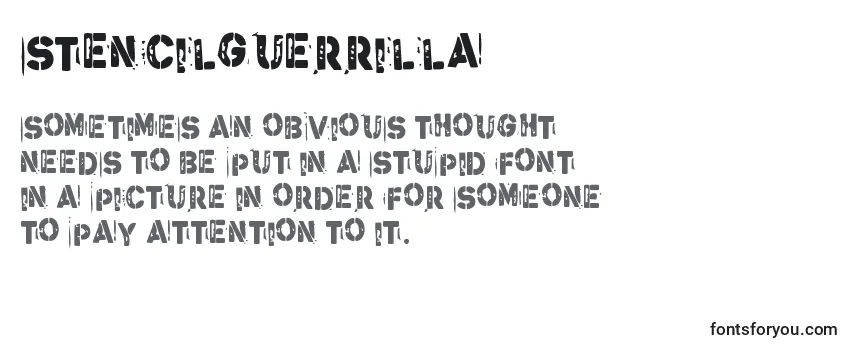 Überblick über die Schriftart StencilGuerrilla