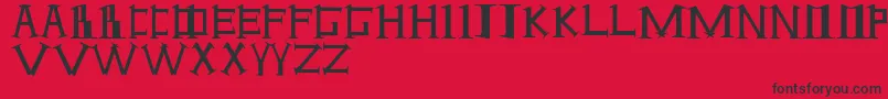 Antioch ffy Font – Black Fonts on Red Background