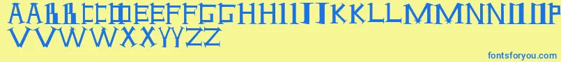 Antioch ffy Font – Blue Fonts on Yellow Background