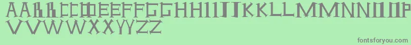 フォントAntioch ffy – 緑の背景に灰色の文字