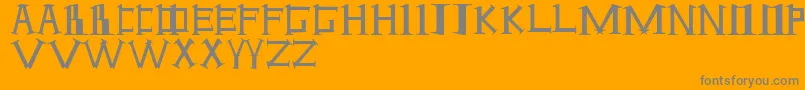 フォントAntioch ffy – オレンジの背景に灰色の文字