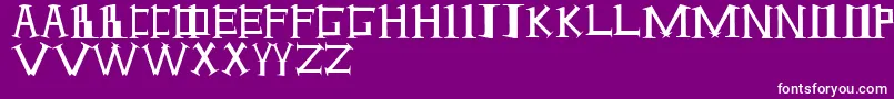 Antioch ffy Font – White Fonts on Purple Background