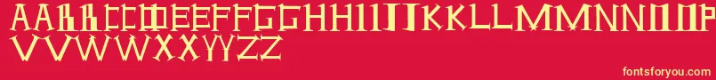 Antioch ffy Font – Yellow Fonts on Red Background