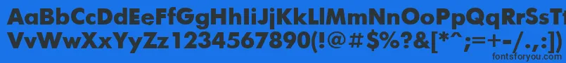 FuturisBlack-fontti – mustat fontit sinisellä taustalla
