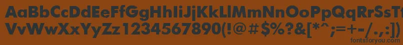 FuturisBlack Font – Black Fonts on Brown Background