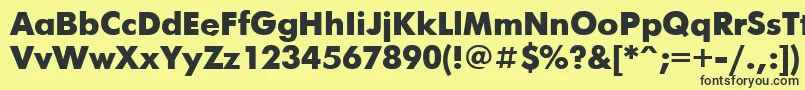 FuturisBlack Font – Black Fonts on Yellow Background