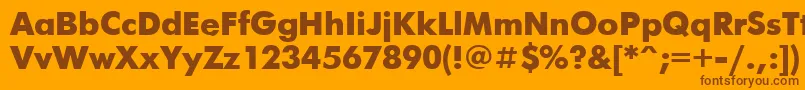 FuturisBlack Font – Brown Fonts on Orange Background