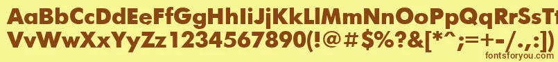 FuturisBlack Font – Brown Fonts on Yellow Background