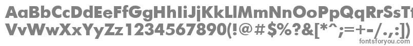 フォントFuturisBlack – 白い背景に灰色の文字