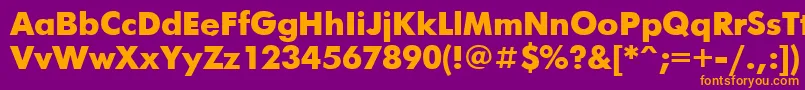 FuturisBlack Font – Orange Fonts on Purple Background