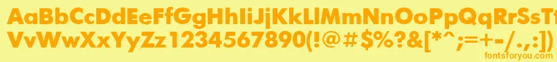 FuturisBlack Font – Orange Fonts on Yellow Background