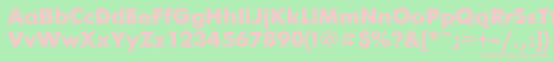 FuturisBlack Font – Pink Fonts on Green Background