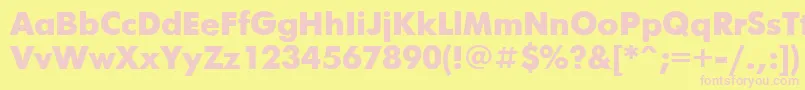 FuturisBlack Font – Pink Fonts on Yellow Background