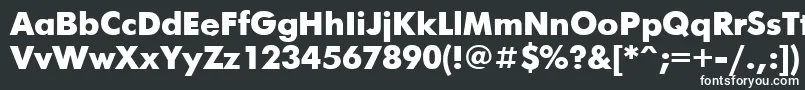 FuturisBlack-fontti – valkoiset fontit mustalla taustalla