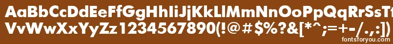 FuturisBlack Font – White Fonts on Brown Background