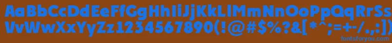 Шрифт APlakatcmplrgExtrabold – синие шрифты на коричневом фоне