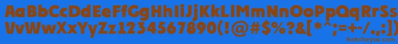 Czcionka APlakatcmplrgExtrabold – brązowe czcionki na niebieskim tle
