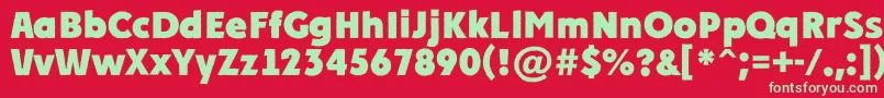 APlakatcmplrgExtrabold Font – Green Fonts on Red Background