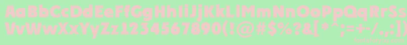 APlakatcmplrgExtrabold Font – Pink Fonts on Green Background