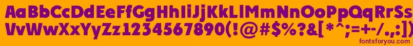 APlakatcmplrgExtrabold Font – Purple Fonts on Orange Background