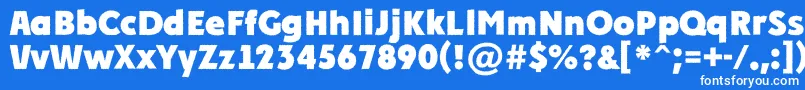 APlakatcmplrgExtrabold Font – White Fonts on Blue Background