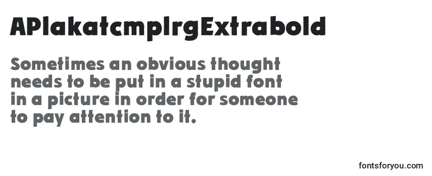 Review of the APlakatcmplrgExtrabold Font