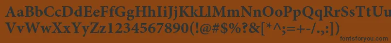 MinionproBoldcapt Font – Black Fonts on Brown Background