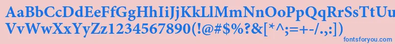 MinionproBoldcapt Font – Blue Fonts on Pink Background